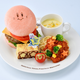 Pictured is a Kirby burger and meal.